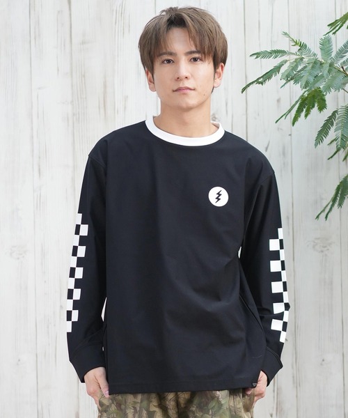 セール】Electric/エレクトリック 長袖Tシャツ/ロンT スリーブプリント