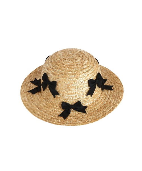 MAKE YOUR DAY（メイクユアデイ）の「りぼんいっぱいストローハット（ハット・キッズ・ブラック/アイボリー・50/52/54/56）」の5枚目の写真