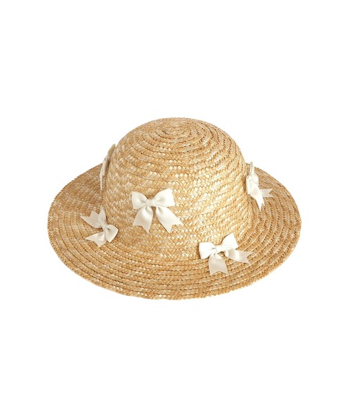 MAKE YOUR DAY（メイクユアデイ）の「りぼんいっぱいストローハット（ハット・キッズ・ブラック/アイボリー・50/52/54/56）」の6枚目の写真