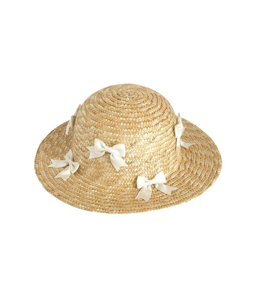 MAKE YOUR DAY（メイクユアデイ）の「りぼんいっぱいストローハット（ハット・キッズ・ブラック/アイボリー・50/52/54/56）」の7枚目の写真