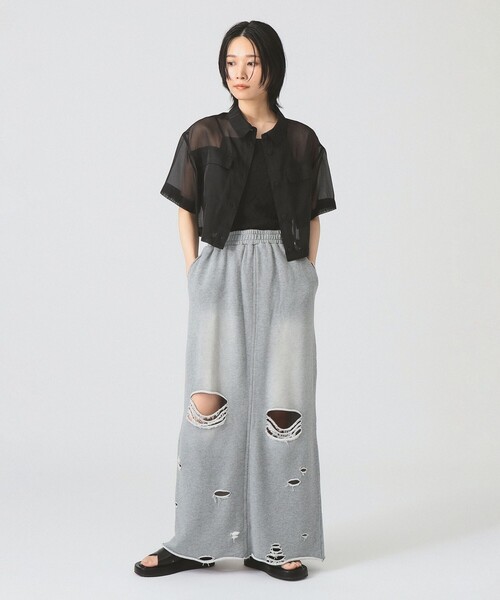 Ray BEAMS(レイビームス)の「ダメージ スウェット スカート(スカート・レディース・グレー/チャコールグレー/ピンク・0/1)」の19枚目の写真