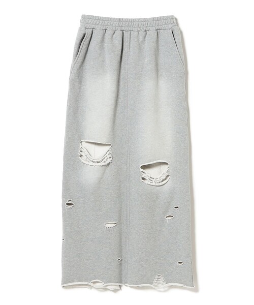 Ray BEAMS(レイビームス)の「ダメージ スウェット スカート(スカート・レディース・グレー/チャコールグレー/ピンク・0/1)」の4枚目の写真