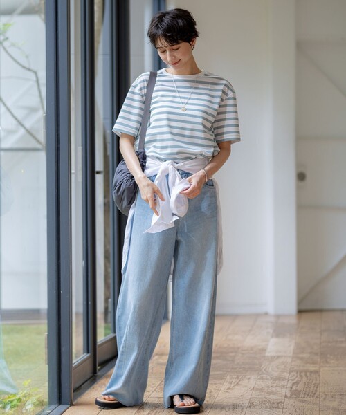 SLOW/一部店舗限定】LIGHT DENIM バレルワイド パンツ（デニムパンツ