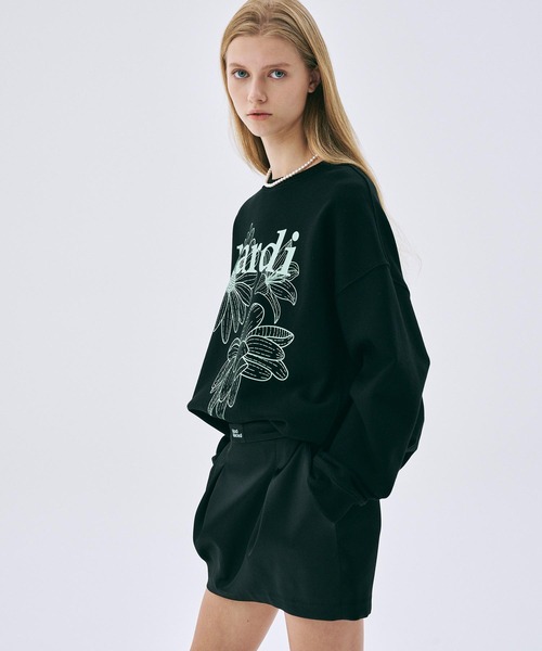 SWEATSHIRT TRIPLE FLOWER（スウェット）｜Mardi Mercredi（マルディ