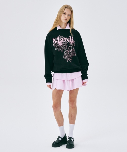 SWEATSHIRT TRIPLE FLOWER（スウェット）｜Mardi Mercredi
