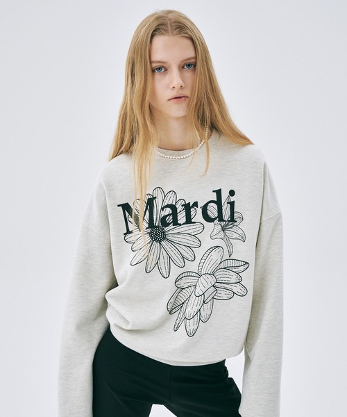 ブランド通販サイトをすべて SWEATSHIRT TRIPLE FLOWER（スウェット）｜Mardi Mercredi トップス