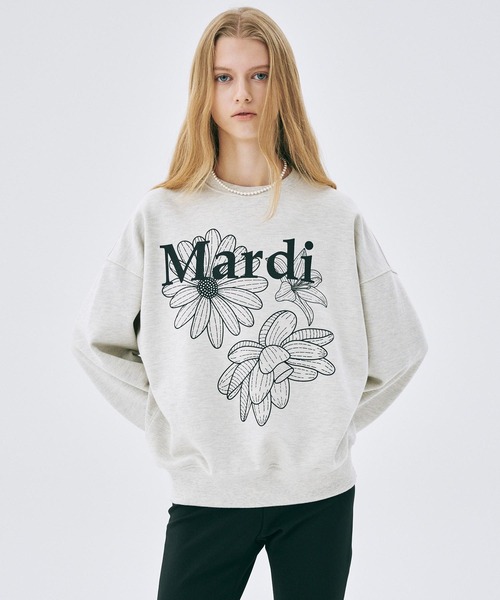 SWEATSHIRT TRIPLE FLOWER（スウェット）｜Mardi Mercredi（マルディ