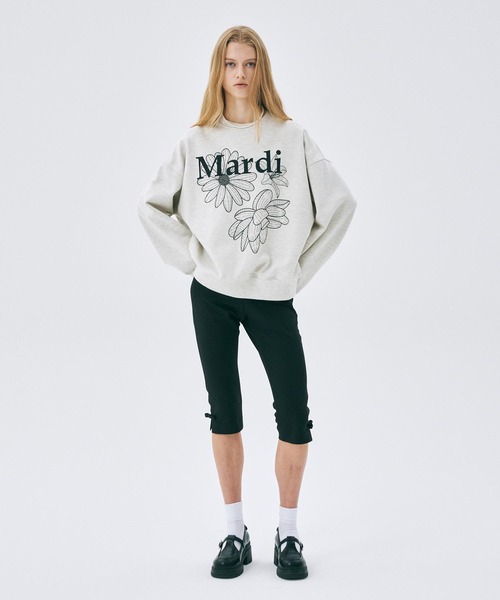 トップス Mardi Mercredi SWEATSHIRT TRIPLE FLOWER Mardi Mercredi トレーナー スウェット SWEATSHIRT TRIPLE