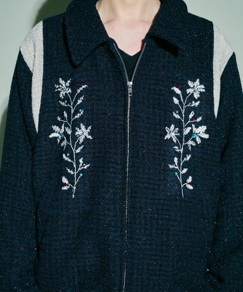 Camphor wood（カンファーウッド）の「flower embroidery lame tweed