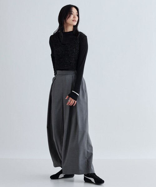 GALLEST（ギャレスト）の「フェザーヤーンベスト（ベスト・レディース・ピンク/ホワイト/ブラック・38）」の9枚目の写真