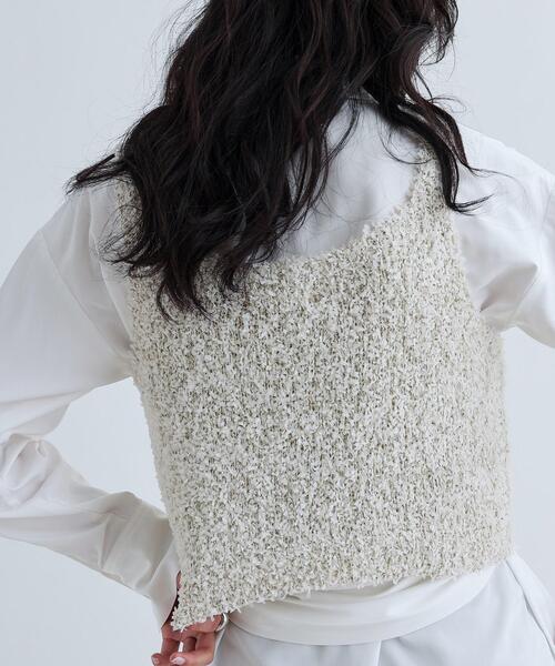 GALLEST（ギャレスト）の「フェザーヤーンベスト（ベスト・レディース・ピンク/ホワイト/ブラック・38）」の18枚目の写真