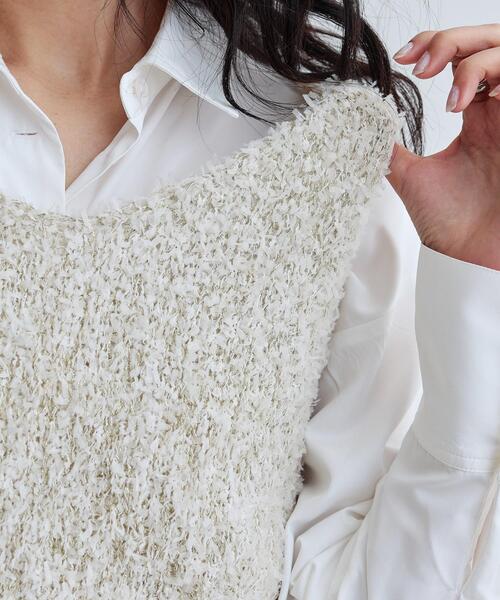 GALLEST（ギャレスト）の「フェザーヤーンベスト（ベスト・レディース・ピンク/ホワイト/ブラック・38）」の19枚目の写真