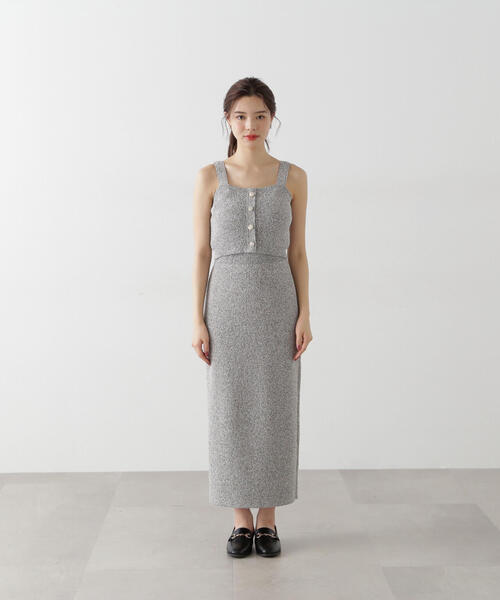 PROPORTION BODY DRESSING（プロポーションボディドレッシング）の「＜Ｅ＞ビスチェ＋タイトスカートＳＥＴ　ＵＰ / 1215147301（ワンピース・レディース・グレー/オフホワイト・SMALL/MEDIUM）」の3枚目の写真
