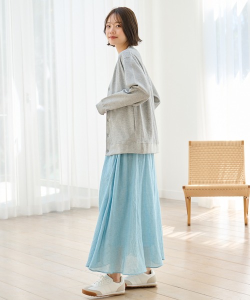 Arnold Palmer（アーノルドパーマー）の「カノコ ダブルフェイス カーディガン（カーディガン/ボレロ・レディース・グリーン/杢グレー・S/M/L/XS/LL）」の9枚目の写真