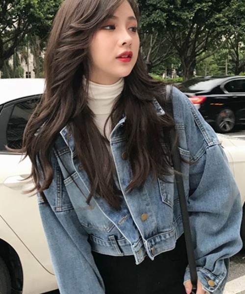 LAC-VERT（ラック・ヴェール）の「コンパクト丈デニムブルゾン（デニムジャケット・レディース・ブルー・L/M）」の15枚目の写真