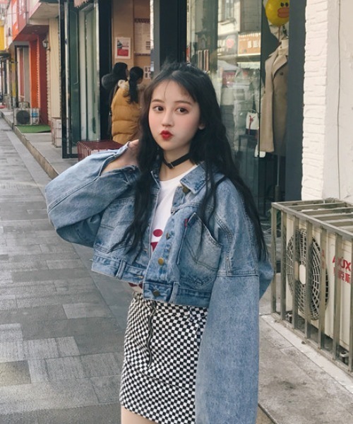 LAC-VERT（ラック・ヴェール）の「コンパクト丈デニムブルゾン（デニムジャケット・レディース・ブルー・L/M）」の19枚目の写真