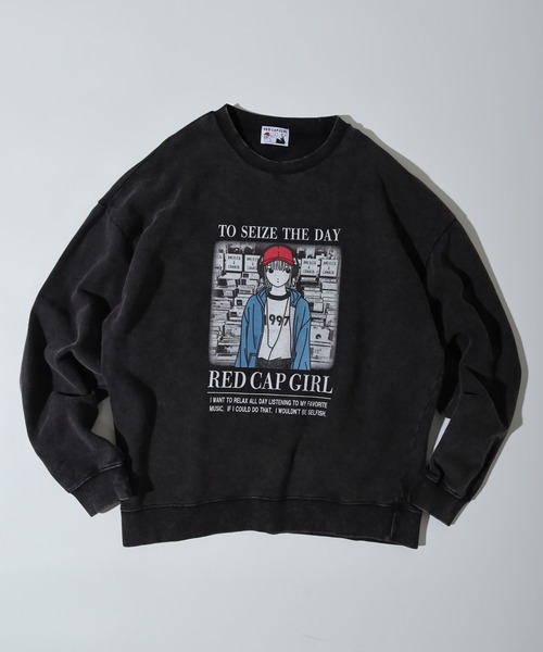 Red Cap Girl(レッドキャプガール)の「RED CAP GIRL 裏毛スノーウォッシュ クルーネック スウェット(スウェット・メンズ・ブラック/グレー・M/L)」の17枚目の写真