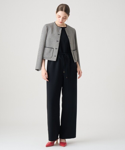 ANAYI（アナイ）の「【セットアップ対応商品】ドビーツイードクルー ジャケット（ノーカラージャケット・レディース・ホワイト/ブラック系その他・34/36/38）」の13枚目の写真