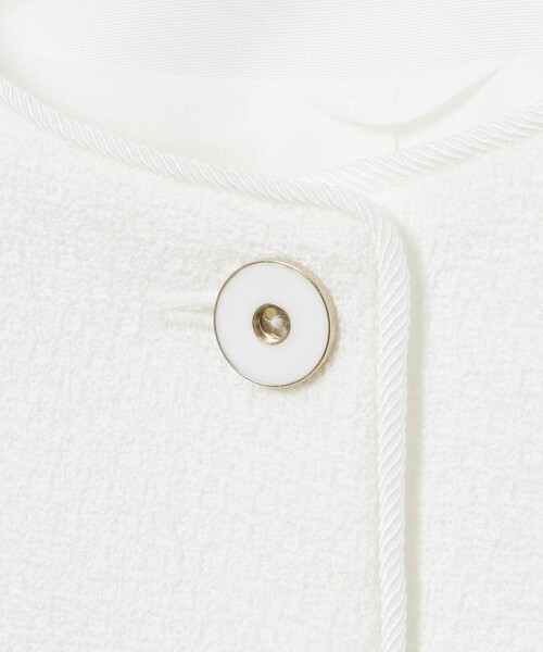 ANAYI（アナイ）の「【セットアップ対応商品】ドビーツイードクルー ジャケット（ノーカラージャケット・レディース・ホワイト/ブラック系その他・34/36/38）」の20枚目の写真