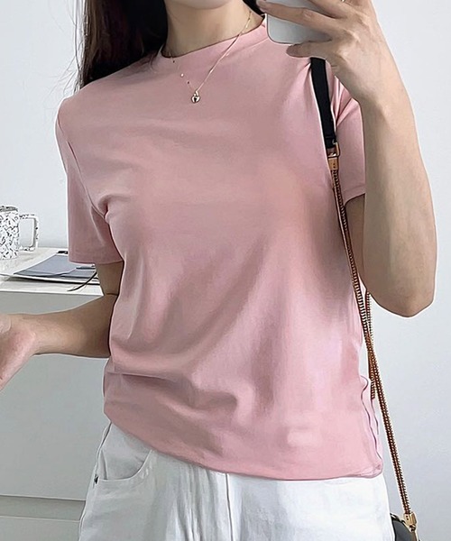 aimoha(アイモハ)の「ベーシックフィットTシャツ(Tシャツ/カットソー・レディース・ブラック/ホワイト/ピンク/グレー・LARGE/X-LARGE/MEDIUM)」の1枚目の写真
