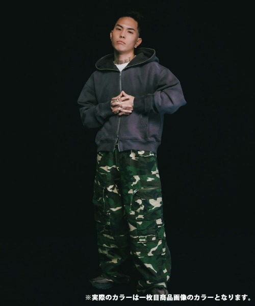 BREATH / ブレス】NEWRICH SHORT FULL ZIP HOODIE / ブラック