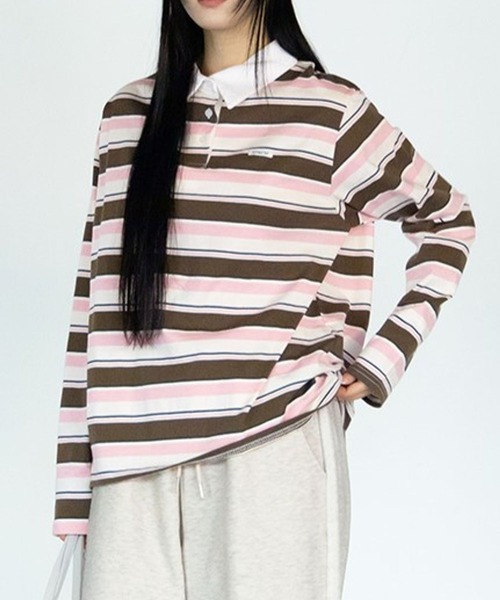 tシャツ 3.3 Field Trip／ボーダーポロTシャツ レディース 3.3 Field Trip／ボーダーポロTシャツ（Tシャツ/カットソー