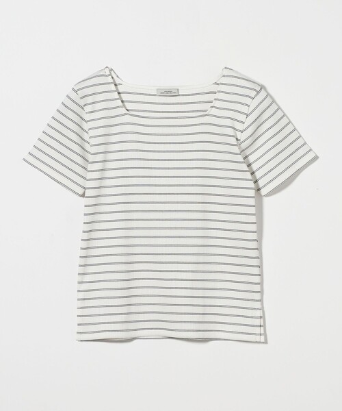 green label relaxing(グリーンレーベルリラクシング)の「ブライトリブ スクエアネック ショートスリーブ プルオーバー カットソー-制菌-(Tシャツ/カットソー・レディース・ブラック/オフホワイト/その他1/クリーム/その他2・FREE)」の13枚目の写真