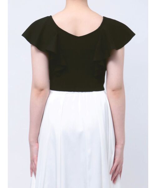 MERCURYDUO（マーキュリーデュオ）の「2WAY総針ラッフルコンパクトニット（ニット/セーター・レディース・ブラック/ブルー/オフホワイト/レッド/ラベンダー・SMALL/MEDIUM）」の16枚目の写真