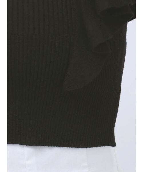 MERCURYDUO（マーキュリーデュオ）の「2WAY総針ラッフルコンパクトニット（ニット/セーター・レディース・ブラック/ブルー/オフホワイト/レッド/ラベンダー・SMALL/MEDIUM）」の19枚目の写真