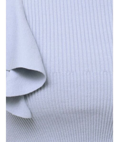 MERCURYDUO（マーキュリーデュオ）の「2WAY総針ラッフルコンパクトニット（ニット/セーター・レディース・ブラック/ブルー/オフホワイト/レッド/ラベンダー・SMALL/MEDIUM）」の13枚目の写真