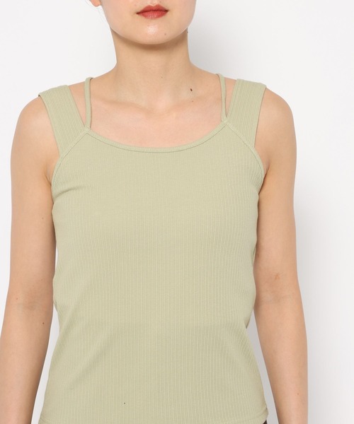 mysty woman(ミスティウーマン)の「リボンカーデタンクアンサンブル 324725(カーディガン/ボレロ・レディース・ライトグリーン/ライトカーキ/グレイッシュベージュ/チャコールグレー・FREE)」の16枚目の写真