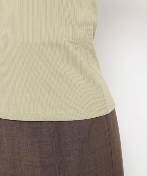 mysty woman(ミスティウーマン)の「リボンカーデタンクアンサンブル 324725(カーディガン/ボレロ・レディース・ライトグリーン/ライトカーキ/グレイッシュベージュ/チャコールグレー・FREE)」の18枚目の写真