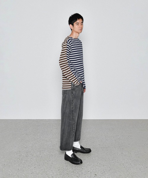 soe(ソーイ)の「9/10 Length 3D Jeans(デニムパンツ・メンズ・インディゴブルー/ブラック・1/2)」の9枚目の写真