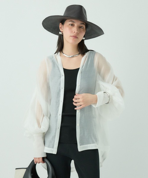 Chaos（カオス）の「Chaos(カオス)/レベッカブラウス（シャツ/ブラウス・レディース・ホワイト/ブラウン・FREE）」の6枚目の写真