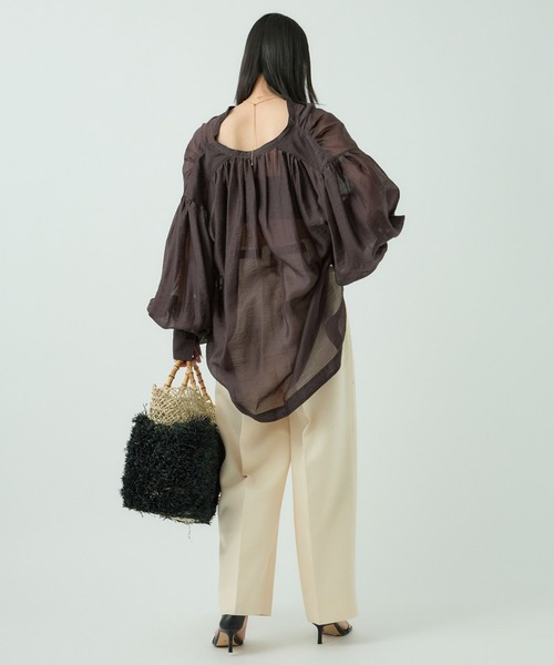 Chaos（カオス）の「Chaos(カオス)/レベッカブラウス（シャツ/ブラウス・レディース・ホワイト/ブラウン・FREE）」の11枚目の写真