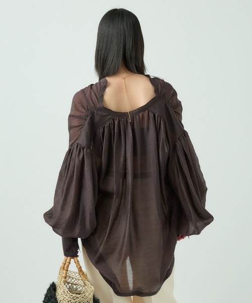 Chaos（カオス）の「Chaos(カオス)/レベッカブラウス（シャツ/ブラウス・レディース・ホワイト/ブラウン・FREE）」の14枚目の写真