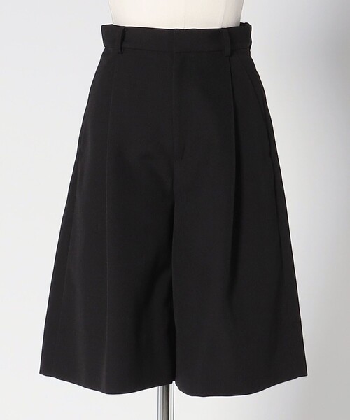 LOEFF(ロエフ)の「<LOEFF>ホップサック タック キュロット(その他パンツ・レディース・ブラック/ベージュ・0/1)」の2枚目の写真