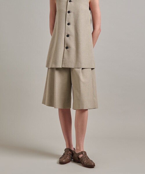 最終価格   新品　＜LOEFF＞ギャバ キュロット LOEFF＞ピンストライプ ギャバ ベスト