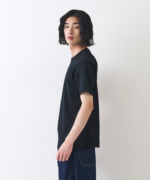 HANES(ヘインズ)の「【HANES/ヘインズ】【7.0oz 超厚手】KURO 先染めブラック クルーネックTシャツ 透けない・タフ(Tシャツ/カットソー・メンズ・ブラック・X-LARGE/LARGE/MEDIUM/SMALL)」の6枚目の写真