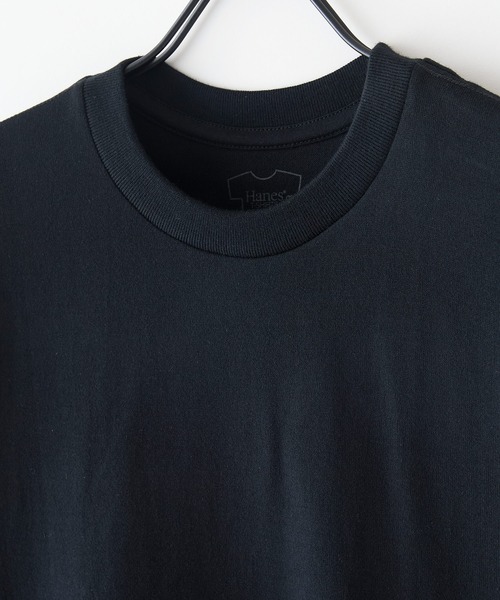 HANES(ヘインズ)の「【HANES/ヘインズ】【7.0oz 超厚手】KURO 先染めブラック クルーネックTシャツ 透けない・タフ(Tシャツ/カットソー・メンズ・ブラック・X-LARGE/LARGE/MEDIUM/SMALL)」の10枚目の写真