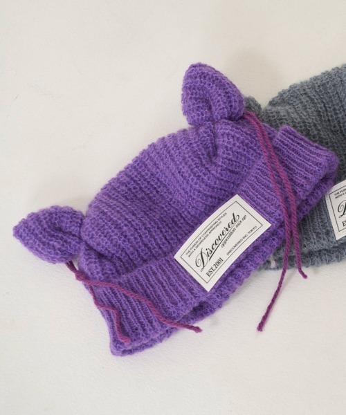 mko12715-DEVIL EAR KNIT CAP ニットキャップ