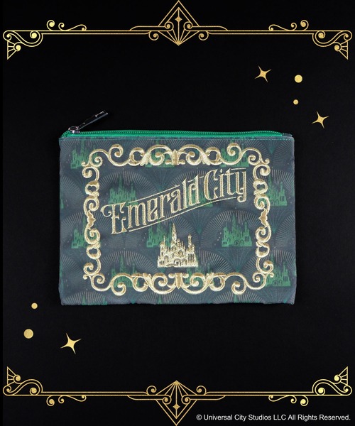 Casselini（キャセリーニ）の「【WICKED×Casselini】刺繍ポーチ（ポーチ・レディース・グリーン/イエロー・FREE）」の2枚目の写真