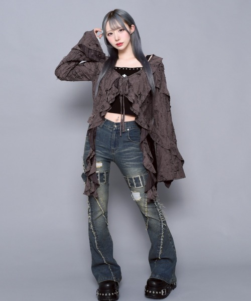 REFLEM/レフレム　ダメージニットカーディガン REFLEM（レフレム）の「『REFLEM/レフレム』ダメージニット