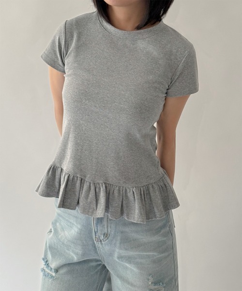 【ALAIA】ペプラム フレア Tシャツ キルトプリントペプラムフレアTEE ATLA441 – ADMIRAL