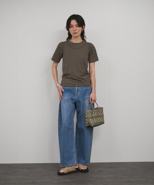 SALON adam et rope'（サロン アダム エ ロペ）の「レイヤード2パックT / タンク［セット］（Tシャツ/カットソー・レディース・ブラック/カーキ/ホワイト・FREE）」の22枚目の写真