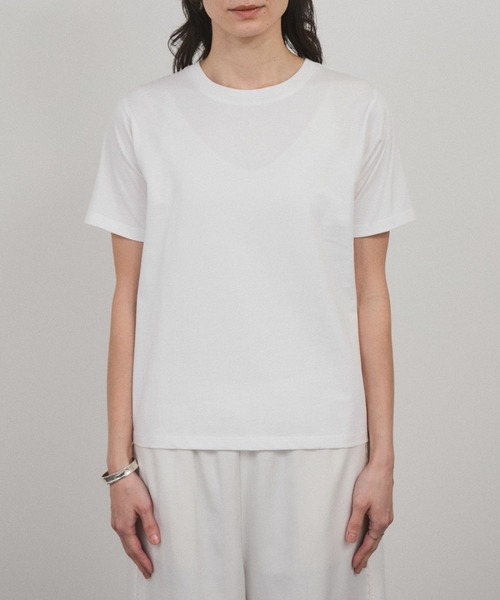 SALON adam et rope'（サロン アダム エ ロペ）の「レイヤード2パックT / タンク［セット］（Tシャツ/カットソー・レディース・ブラック/カーキ/ホワイト・FREE）」の21枚目の写真