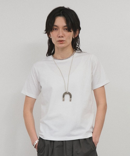 SALON adam et rope'（サロン アダム エ ロペ）の「レイヤード2パックT / タンク［セット］（Tシャツ/カットソー・レディース・ブラック/カーキ/ホワイト・FREE）」の4枚目の写真