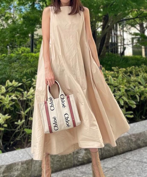 ST.ROONEY（セントルーニー）の「Aラインタックワンピース【低身長・小柄女性向け】（ワンピース・レディース・ブラック/ブルー/ピンク/レッド系その他/ライム/ネイビー/ベージュ/ラベンダー・XS）」の3枚目の写真