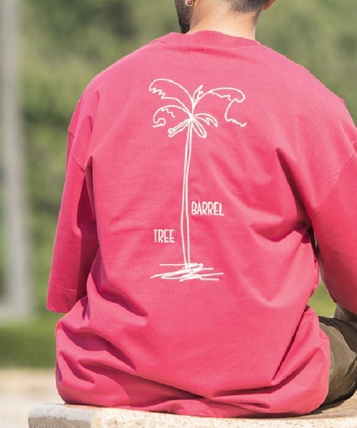 Sunny Smith(サニースミス)の「【SUNNY SMITH】Heavy Smith Palms Emb SS Tee(CP)(Tシャツ/カットソー・メンズ・レッド・FREE)」の3枚目の写真