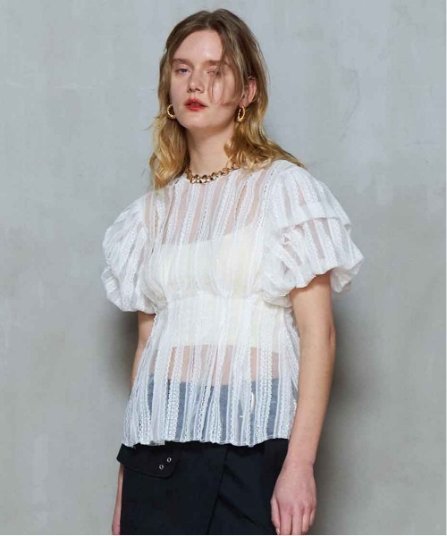Lace Peplum 2way Tops/レースペプラム2WAYトップス【MAISON